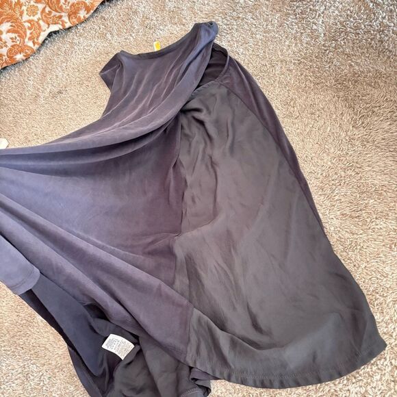 Free People Two Tone Flowy Mini Dress Gray/Black XS - Picture 3 of 4